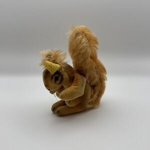 Steiff Brown Velvet Squirrel w/ Ear Button Tag 3" (1950–1956)